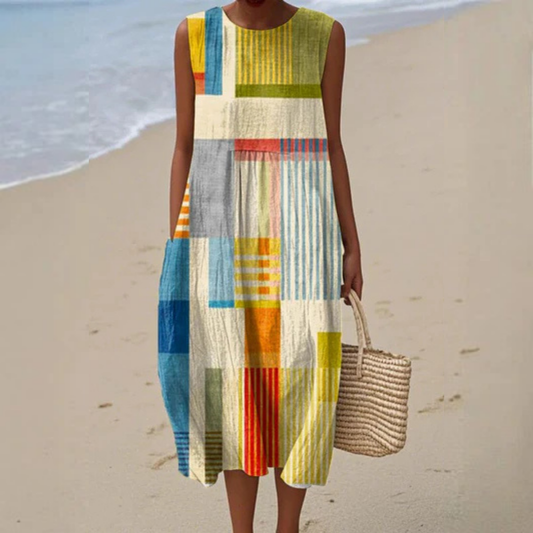 Eve | Geometric Midi Dress