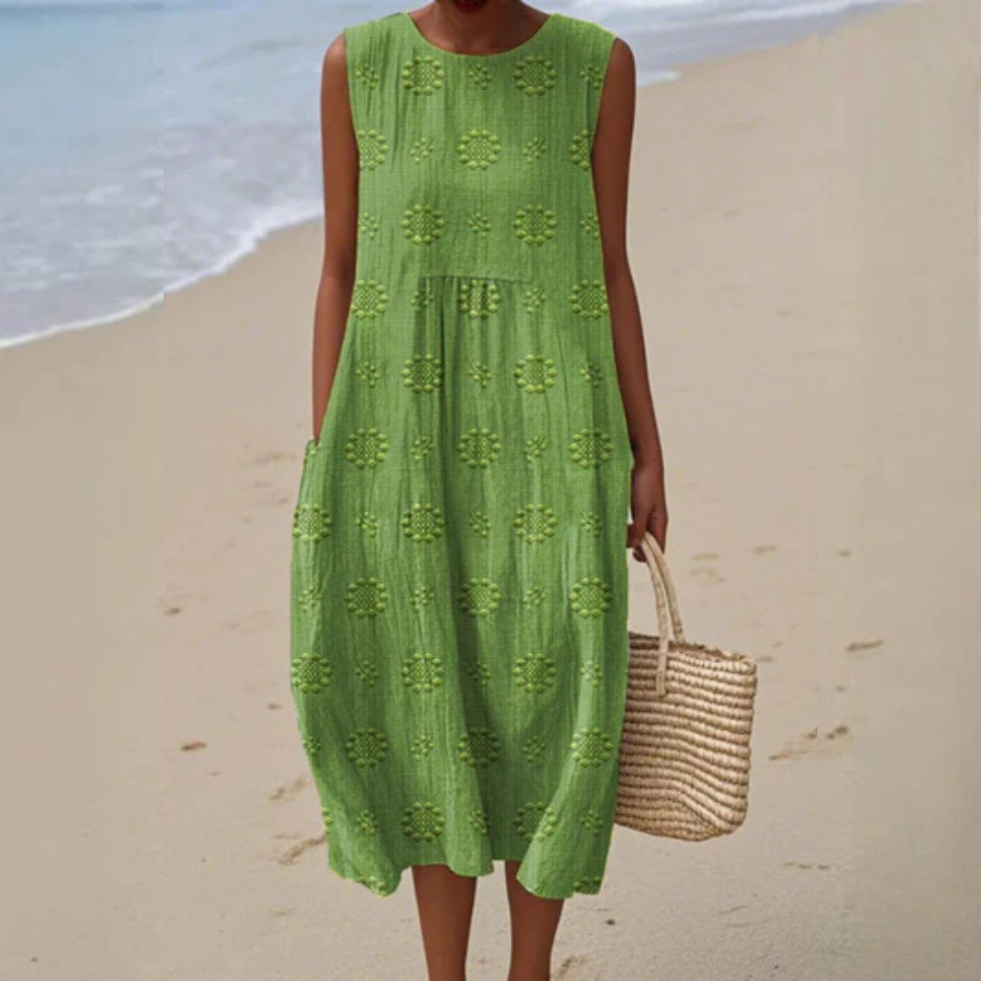 Sara | Patterned Midi Dress