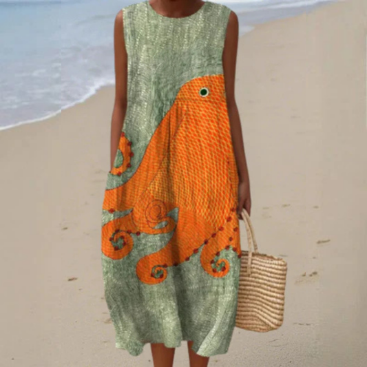 Tess | Oceanic Midi Dress