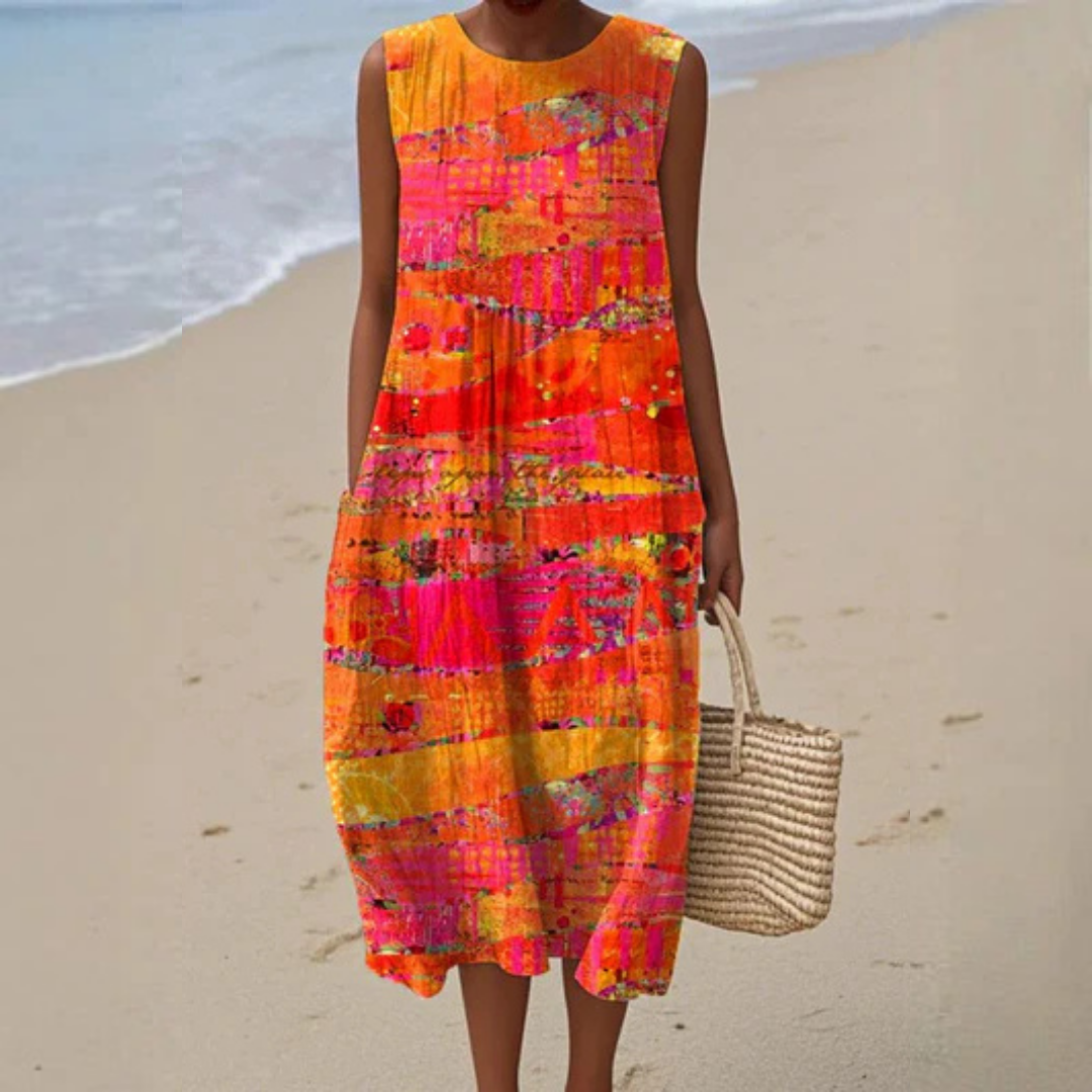 Faye| Sunset Midi Dress